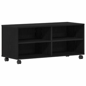 Meuble TV vidaXL Noir 90x35x35 cm en bois d'ingénierie