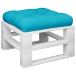 vidaXL Coussin de palette turquoise 60x61 5x10 cm tissu Oxford