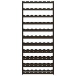 vidaXL Casier à bouteilles pour 77 bouteilles noir bois pin solide