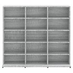 vidaXL Armoire à CD Sonoma gris 102x23x89 5 cm Bois d'ingénierie