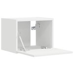 vidaXL Meuble TV mural Blanc 60 x 31 x 29.5 cm Bois d'ingénierie