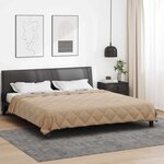 vidaXL Duvet complet toute l'année Taupe 220 x 200 cm Microfibre