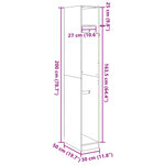 vidaXL Garde-robe chêne sonoma 30x50x200 cm bois d'ingénierie