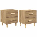 vidaXL Armoire de lit 2 Pièces chêne artisanal 40 x 35 x 47.5 cm