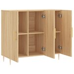 vidaXL Buffet chêne sonoma 90x34x80 cm bois d'ingénierie