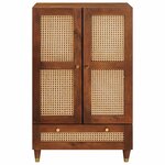 vidaXL Buffet Haut Marron 60 x 33 5 x 100 cm Bois de mangue massif