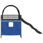 vidaXL Lit mezzanine pour enfants Noir et Bleu 99 5 x 200 cm Métал