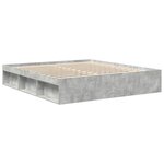 vidaXL Cadre de lit sans matelas gris béton 180x200 cm