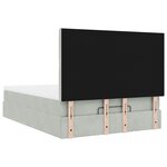 vidaXL Cadre de lit ottoman et matelas gris clair 140x190 velours