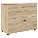 vidaXL Ensemble de mobilier de salle de bain 2 Pièces Chêne sonoma
