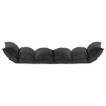 vidaXL Chaise pliable de sol Noir Tissu