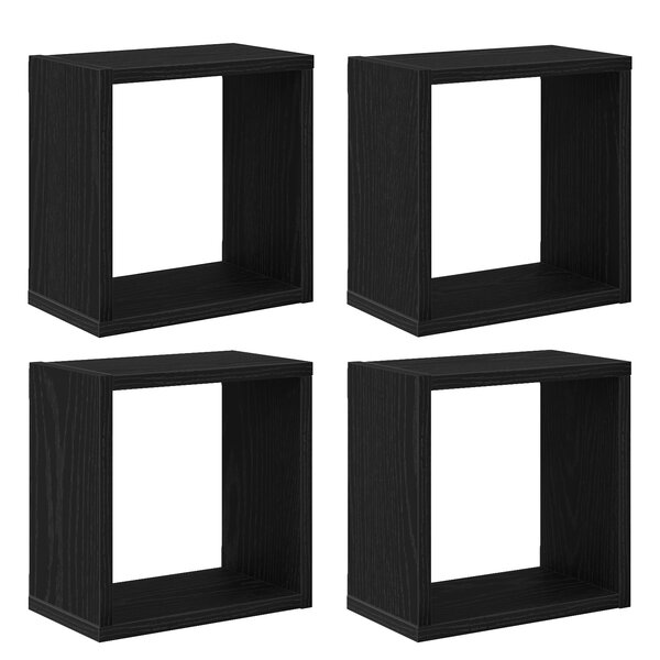 vidaXL Étagères murales Chêne noir Bois d'ingénierie 26 x 15 x 26 cm