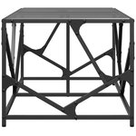 vidaXL Table basse avec dessus en verre noir 98 5x50x41 cm acier