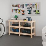 vidaXL Banc de travail 142 5x50x80 cm Bois de pin massif