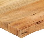 vidaXL Dessus de table 90x60x2 5 cm bord vivant bois massif manguier