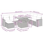 vidaXL Salon de jardin 9 Pièces avec coussins noir résine tressée