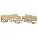 vidaXL Ensemble de canapés d'extérieur 9 pc Blanc et Beige