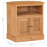 vidaXL Buffet d'angle 60x45x60 cm bois de teck massif