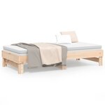 vidaXL Lit coulissant sans matelas 2x(90x190) cm Bois de pin massif
