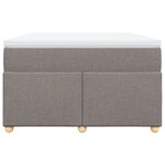 vidaXL Sommier à lattes de lit avec matelas taupe 120x190 cm tissu