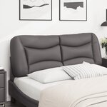 vidaXL Coussin de tête de lit Hvar gris 120 cm similicuir