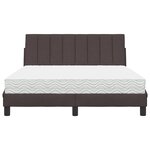 vidaXL Lit avec matelas Hanko marron foncé 120x200 cm tissu