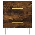 vidaXL Table de chevet chêne fumé 40x35x47 5 cm bois d’ingénierie