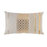 Coussin déhoussable 30x50 cm coton or gaya