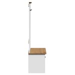vidaXL Armoire de couloir avec crochets BODO blanc marron 50x40x157 cm