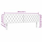 vidaXL Tête de lit LED avec tête de lit Gris foncé 200 cm Polyester