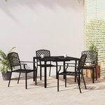 vidaXL Ensemble à manger de jardin 5 Pièces anthracite acier