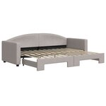 vidaXL Lit de jour avec gigogne sans matelas taupe 80x200 cm