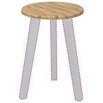 vidaXL Plateau de table chêne artisanal 30 x 30 x 1 5 cm