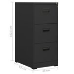 vidaXL Classeur Anthracite 46x62x102 5 cm Acier