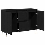 vidaXL Buffet Chêne noir 101.5 x 35 x 70 cm Bois d'ingénierie