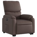 vidaXL Fauteuil inclinable électrique marron similicuir