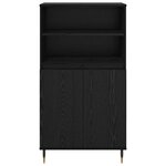 vidaXL Haut Armoire Noir 60 x 36 x 110 cm Bois d'ingénierie