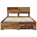 vidaXL Cadre de lit Bois ancien 140 x 190 cm Bois d'ingénierie