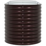 Bac de jardin surélevé vidaXL marron 240x80x81 cm en acier galvanisé