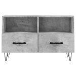 vidaXL Meuble TV Gris béton 80x36x50 cm Bois d'ingénierie