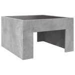 vidaXL Table basse avec LED infini gris béton 50x50x30 cm
