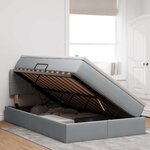vidaXL Lit avec rangement et matelas Gris clair 120 x 200 cm