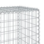 vidaXL Panier gabion avec couvercle 200x50x150 cm fer galvanisé