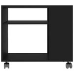 vidaXL Table d'appoint Noir 70x35x55 cm Bois d'ingénierie