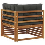vidaXL Canapé d'angle extérieur Bois d'Acacia Massif Naturel