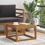 vidaXL Table de jardin Bois d'Acacia Massif Naturel 59 x 59 x 37 cm