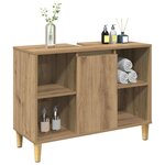 vidaXL Armoire de salle de bain chêne artisanal bois d'ingénierie