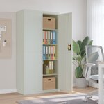 vidaXL Classeur gris clair 90x40x180 cm acier