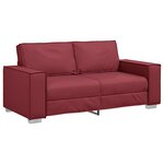 vidaXL Canapé Loveseat 180 cm avec coussin Bordeaux Cuir artificiel