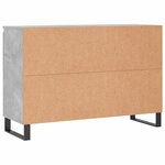 vidaXL Buffet gris béton 101 5x35x70 cm bois d'ingénierie